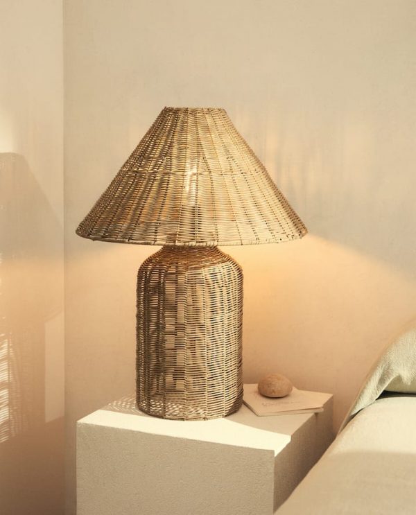lámpara de mimbre 100 euros